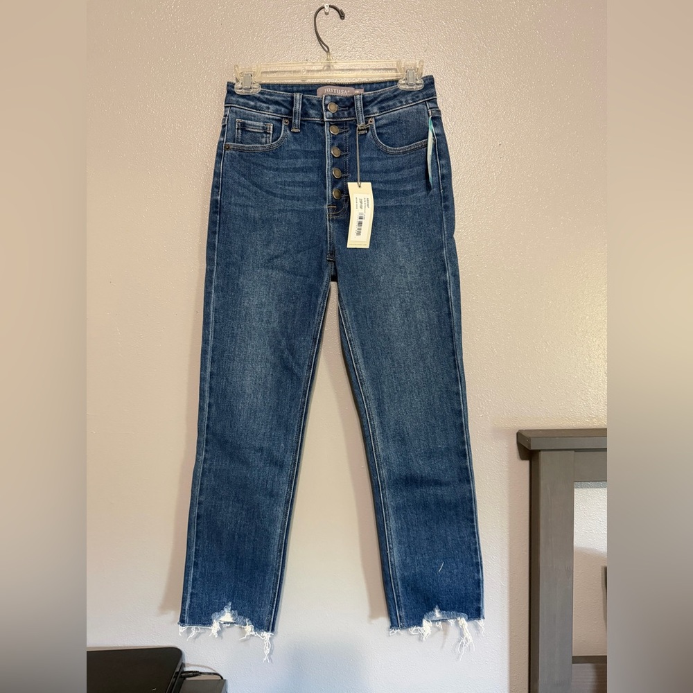 Just USA Dark Indigo High-Rise Button-Fly Women’s Jeans